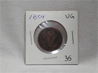 1804 Crosslet 4 Half Cent Vg-Corrosion