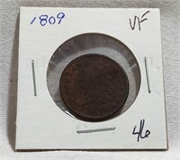1809 Half Cent VF