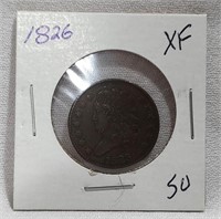 1826 Half Cent XF