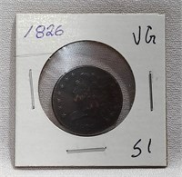 1826 Half Cent VG-Corrosion