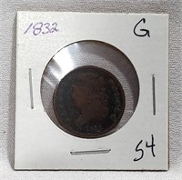 1832 Half Cent G-Corrosion