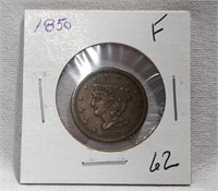 1850 Half Cent F