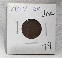 1864 BR Cent Unc.