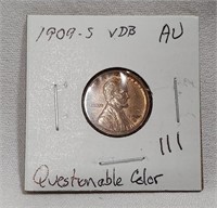1909-S VDB Cent AU (Questionable Color)