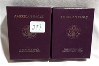 1987, 1989 Silver Eagle Proofs