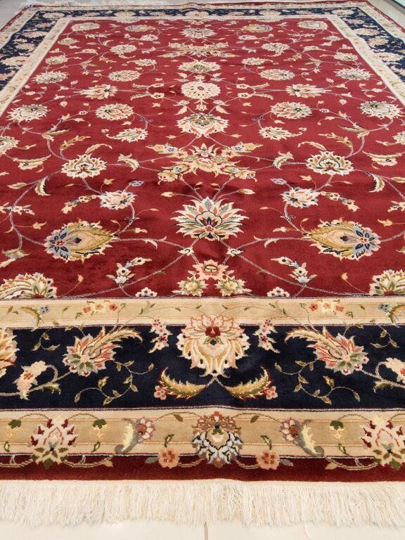 8.7' x 11.7' Silk and Wool Fine Tabriz Design