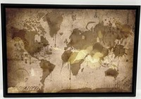 ABSTRACT WORLD MAP PRINT