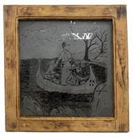 MISSIONARY REVERSE GLASS PAINTING