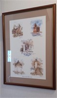 Framed print Great Lakes Beacons lighthouses