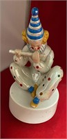 Musical clown box porcelain with flute