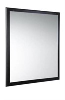 New black vanity mirror 30x34 smooth edge
