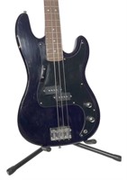 Silvertone electric bass guitar, 45". 1 tuning peg