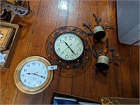 Quartz Clock w/ Matching Candle Holders & Other