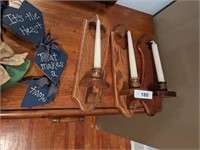 Wooden Wall Candle Holders & Other