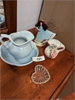 Small Wash Bowl & Pitcher & Other