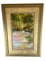 Leichner, "Running River" Watercolor Painting