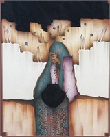 Amado Maurilio Peña, Jr, "Pueblo Woman" Serigraphy