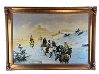 Large Framed Oil on Canvas by Wilson