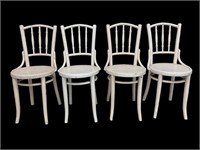 Set Of 4 Antique Mundas Chairs, Some Cracks In