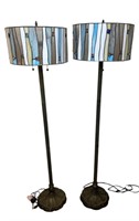 PR of Floor Lamps w/ Stained Glass Lampshades