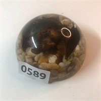 Bat in resin with stones paper weight see pics
