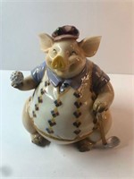 Vintage golf pig bank has indian heads & wheat