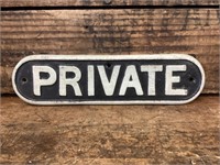 Cast Iron "Private" Sign