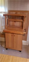 Wooden Microwave Cart