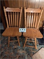 Oak Swivelback Chairs