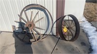 Antique metal wheels