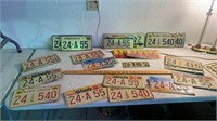 Large lot of Nebraska license plates