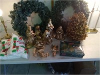 Christmas lot with beautiful nativity set