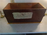 Heavy duty wooden box with miscellaneous glass