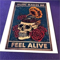 Death Music Makes Me Feel Alive 8.5x11
