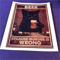 Beer Cat Because Murder is Wrong 8.5x11