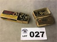 2 PARTIAL BOXES OF  25 CAL BULLETS