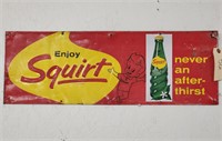"Squirt" Single-Sided Embossed Tin Sign