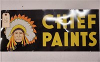 "Chief Paints" Double-Sided Tin Sign