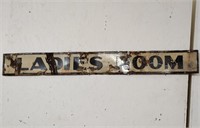 "Ladies Room" Double-Sided Porcelain Sign