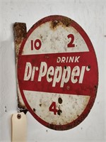 "Dr. Pepper" Double-Sided Metal Flange Sign
