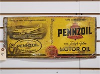 "Pennzoil" Single-Sided Tin Sign
