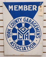 "Member YCA" Single-Sided Tin Sign