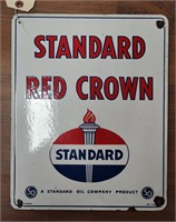 "Standard Red Crown" Single-Sided Porcelain Sign