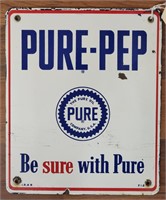 "Pure-Pep" Single-Sided Porcelain Sign