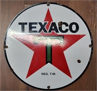 "Texaco" Single-Sided Enameled Metal Sign