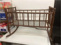 Primitive Baby Crib with Screen Bottom