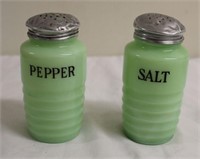 Jadeite Salt & Pepper Range Shakers