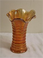 Carnival Glass Vase 7.5" Tall