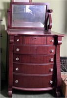 ANTIQUE CHEST OF DRAWERS w/MIRROR