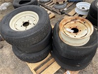 (7) tires (8) Rims For Kost-Trail Blazer Mower